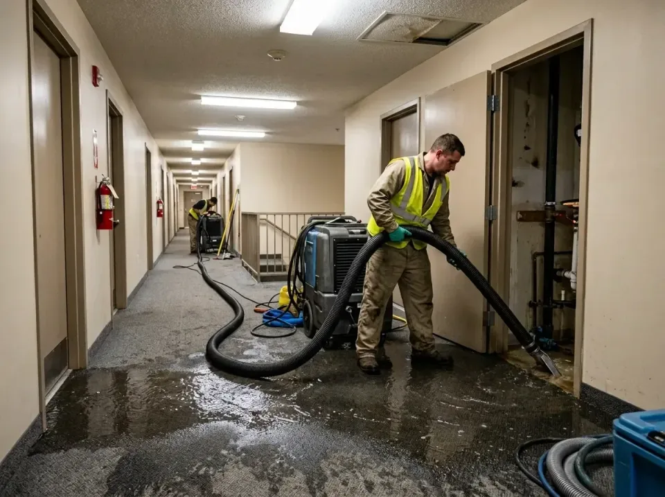 multi-unit-apartment-hallway-f-005 — frequently asked questions, Emergency Burst Pipe Water Extraction & Removal in Albertvi…